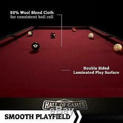 Edgewood 84 Billiard Table, Burgundy/Black (BL084Y19003)