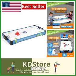 Electric Motor Air Hockey Table for Indoor Fun Easy to Assemble, 2 Players