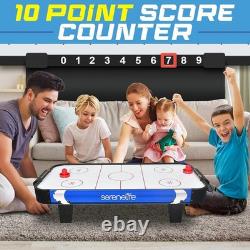 Elegant 40-Inch Air Hockey Game Table with Powerful 110V Motor & Accessories