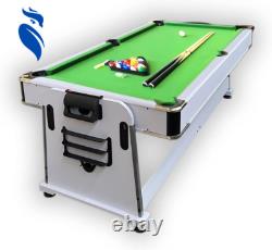 Emerald 7FT Multi-Game Pool Table Air Hockey & Table Tennis Green & White NEW