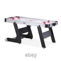 Eros 5.5-Foot Folding Air Hockey Table silver