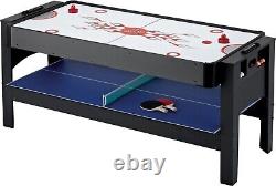 Fat Cat Original 3-in-1, 6-Foot Flip Game Table, Air Hockey, Billiards and Tenis