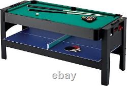 Fat Cat Original 3-in-1, 6-Foot Flip Game Table, Air Hockey, Billiards and Tenis