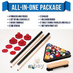 Fat Cat Original 3 in 1 Air Hockey, Billiards/Table Tennis Table (Open Box)