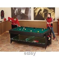 Fat Cat Original Pockey 3-In-1 Game Table-Pool/Billiard, Air Hockey, Table Tennis