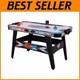 Fire'n Ice 54 LED Light-Up Air Hockey Table with Scoring Corners & Pushers