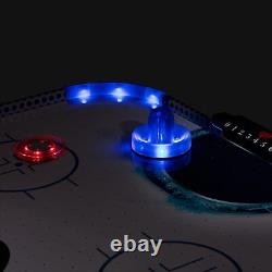 Fire'n Ice LED Light-Up 54 Air Hockey Table Include 2 Hockey Pushers Free Ship
