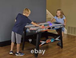 Fire'n Ice LED Light-Up 54 Air Hockey Table Includes 2 LED Hockey Pushers