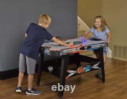 Fire'n Ice LED Light-Up 54 Air Hockey Table Includes 2 LED Hockey Pushers LED