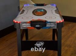 Fire'n Ice LED Light-Up 54 Air Hockey Table Includes 2LED Hockey Pushers&Pucku