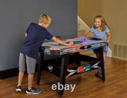 Fire'n Ice LED Light-Up 54 Air Hockey Table Includes 2LED Hockey Pushers&Pucku