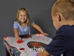 Fire'n Ice LED Light-Up 54 Air Hockey Table with2 LED Hockey Pushers and LED Puck