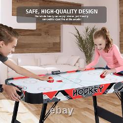 Foldable Powered Air Hockey Table, 48 Mid-Size Indoor Hockey Table Sports Gamin