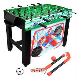 Foosball Multi-Game Table 3-in-1 Soccer Ball Kick Hockey Slap Shot Coordination