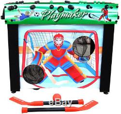 Foosball Multi-Game Table 3-in-1 Soccer Ball Kick Hockey Slap Shot Coordination