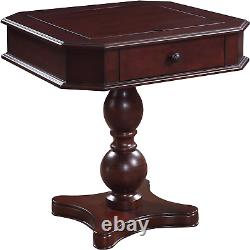 Fortress Chess, Checkers & Backgammon Pedestal Game Table & Chairs Set Mahogan