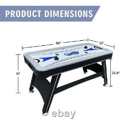 Freetime Fun 5' Air Powered Hockey Game Table with In-Rail Electronic Scoring
