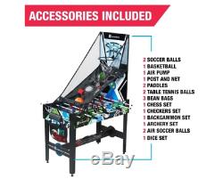 Game Room Table Home Arcade Machine Man Cave Multi Foosball Tennis Air Hockey