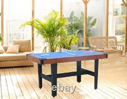 Game Table Multi Game Table Pool Table Tennis Table Hockey Table Brown + Green