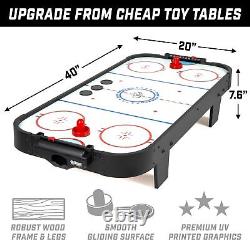 GoSports 40 Inch Table Top Air Hockey Game for Kids AC 40 Inch, Black