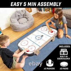 GoSports 40 Inch Table Top Air Hockey Game for Kids AC Outlet Powered Motor