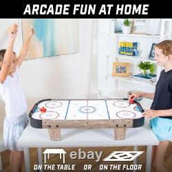GoSports 40 Inch Table Top Air Hockey Game for Kids AC Outlet Powered Motor