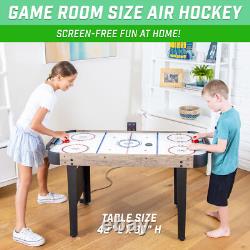GoSports 48 Inch Air Hockey Arcade Table for Kids Oak