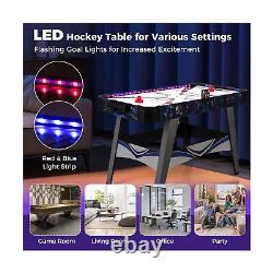 Goplus 54 Air Hockey Table, Hockey Game Table withLED Scoreboard, Lights, 2 Pu