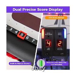 Goplus 54 Air Hockey Table, Hockey Game Table withLED Scoreboard, Lights, 2 Pu