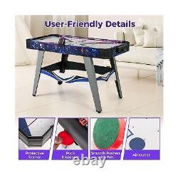 Goplus 54 Air Hockey Table, Hockey Game Table withLED Scoreboard, Lights, 2 Pu