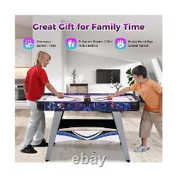 Goplus 54 Air Hockey Table, Hockey Game Table withLED Scoreboard, Lights, 2 Pu