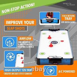 HX40 40 Compact Tabletop Air Hockey Table with Electric Fan Fun for All Ages