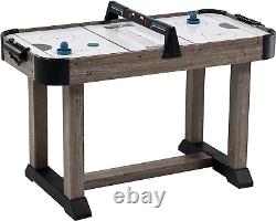 Hall of Games Air Powered Hockey Table with Included Accessories, Wood Grain