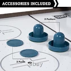 Hall of Games Air Powered Hockey Table with Included Accessories, Wood Grain