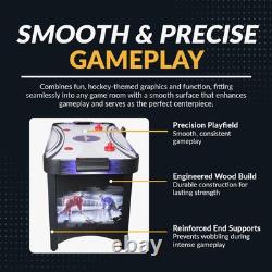 Hat Trick 4-Ft Air Hockey Table for Game Room With LED Scoring, High-Output