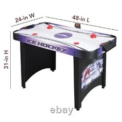 Hat Trick 4-Ft Air Hockey Table for Kids and Adults with Electronic and