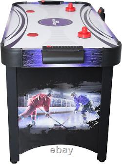 Hat Trick 4-Ft Air Hockey Table for Kids and Adults with Electronic and Manual S