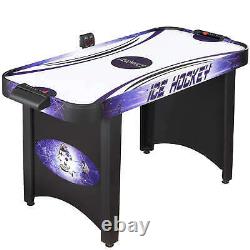 Hat Trick 4-Ft Air Hockey Table with Electronic and Manual Scoring, Leg Levelers