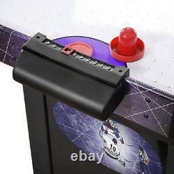 Hat Trick 4-Ft Air Hockey Table with Electronic and Manual Scoring, Leg Levelers