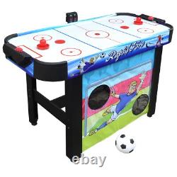 Hathaway 3-in-1 Rapid Fire 42 Air Hockey Multi-Game Table with Soccer & Hockey
