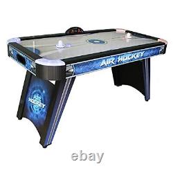 Hathaway 5-ft Air Hockey Table with Electronic Scorer LED Pucks and LED Strikers