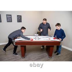 Hathaway Air Hockey Family Game Table 6' Electronic Scoring With Built-In Timer