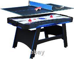 Hathaway Bandit 5-Ft Air Hockey and Table Tennis Multigame Table, Great for Fami