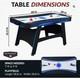 Hathaway Bandit 5-ft Air Hockey Table, Black & Blue