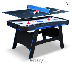 Hathaway Bandit 5-ft Air Hockey Table, Black & Blue