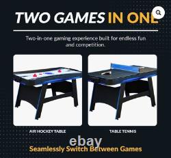 Hathaway Bandit 5-ft Air Hockey Table, Black & Blue