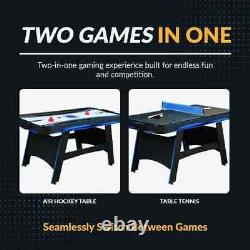 Hathaway Bandit Air Hockey Table, 5-ft, Black/Blue