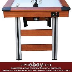 Hathaway Dorsett 5-ft Air Hockey Table With LED Scoring Woodgrain/Silver