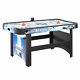 Hathaway Face-Off Air Hockey Game Table, 5-ft, White/Blue