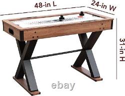 Hathaway Fullerton 48-in Air Hockey Table with Slide Scorer, 48-, Driftwood